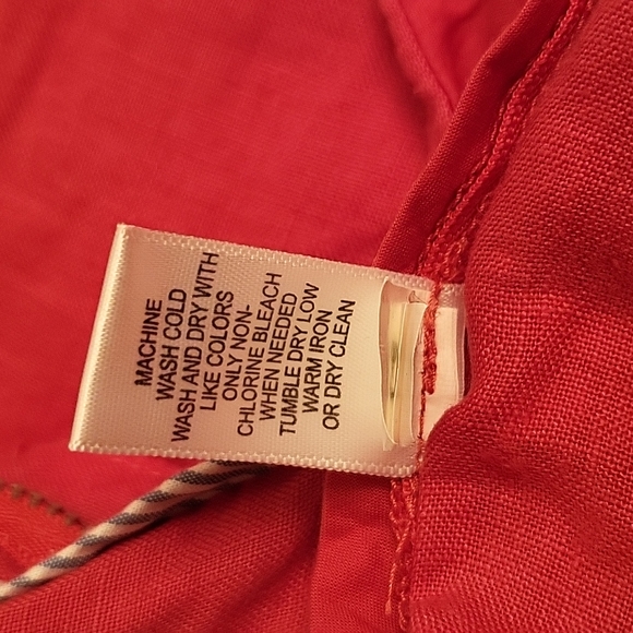 Red linen Banana Republic pants - Picture 7 of 7